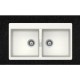 Ένθετος Νεροχύτης 86x50cm Schock Cristadur Mono 15295-1302 Polaris (Λευκό) με 2 Γούρνες