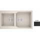 Νεροχύτης Γρανιτένιος Ένθετος Sanitec Ultra Granite 804 (86X50) Graphite Βαρέως Τύπου με 2 Ανισομερείς Γούρνες