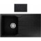 Νεροχύτης Γρανιτένιος Ένθετος Sanitec Ultra Granite 805 86 1B 1D (86X50) Βαρέως Τύπου Graphite
