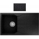 Νεροχύτης Γρανιτένιος Ένθετος Sanitec Ultra Granite 805 86 1B 1D (86X50) Βαρέως Τύπου Graphite