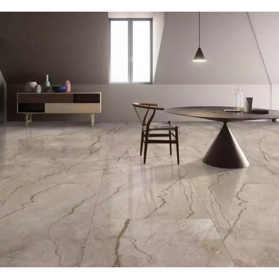 Πλακάκι Temptation Gray Karag 80x160 A' Full Lapato Γυαλιστερό Μαρμαριζέ Γκρι