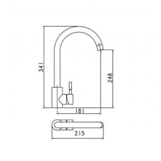 Μπαταρία Κουζίνας Πάγκου Ψηλή Tema Green 67026-2 Inox