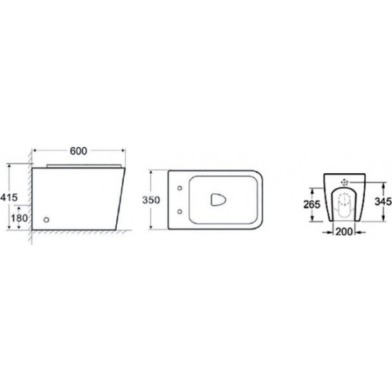 Λεκάνη Δαπέδου Rimless KARAG με Κάλυμμα Soft Close Slim LT003D Λευκή