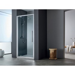 Πόρτα Ντουζιέρας Με 1 Ανοιγόμενο Φύλλο Devon Flow Pivot 94-97x195cm Clean Glass Chrome PF90C-100