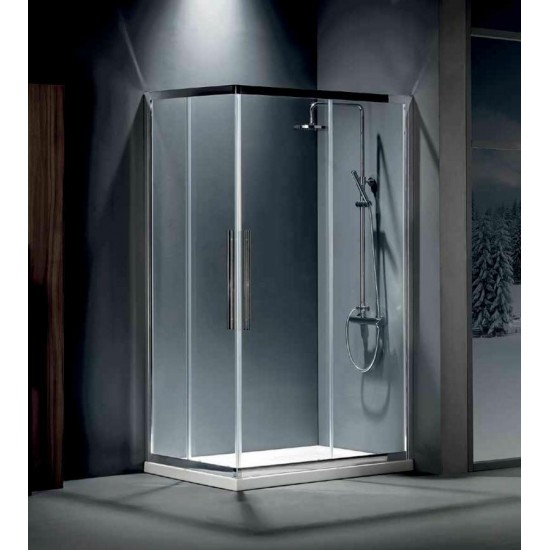 Τετράγωνη Καμπίνα Γωνιακής εισόδου Devon Flow Corner Entry CF80C-100 Clean Glass 80x80x195 Chrome Τετράγωνη Καμπίνα Γωνιακής εισόδου Devon Flow Corner Entry CF80C-100 Clean Glass 80x80x195 Chrome