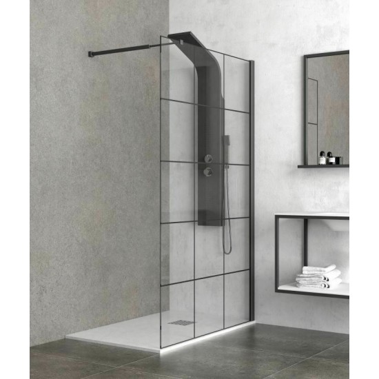 Διαχωριστικό Πάνελ Ντουζιέρας Free 1 Karag 140X200cm Decor 6mm Μαύρο Διαχωριστικό Πάνελ Ντουζιέρας Free 1 Karag 140X200cm Decor 6mm Μαύρο