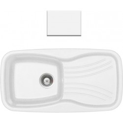 Ένθετος Νεροχύτης Γρανιτένιος Συνθετικός Sanitec 308 Classic 97x51 White