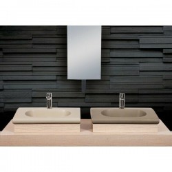 Νιπτήρας Eπιτοίχιος ή Ημιένθετος Adamidis Master Bordeaux 55x33