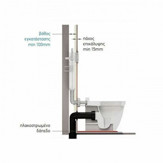 Εντοιχιζόμενο Καζανάκι Wisa Slim Basic 2955 Για λεκάνη Υψηλής Πίεσης Δαπέδου Εντοιχιζόμενο Καζανάκι Wisa Slim Basic 2955 Για λεκάνη Υψηλής Πίεσης Δαπέδου