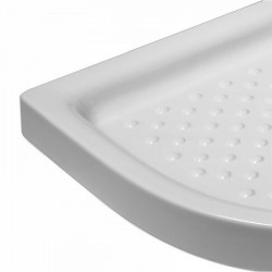 Ντουζιέρα Ημικυκλική Πορσελάνης 80x80x9 Porcelain 5 Λευκή Ντουζιέρα Ημικυκλική Πορσελάνης 80x80x9 Porcelain 5 Λευκή