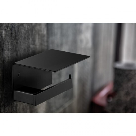 Χαρτοθήκη Μπάνιου Sanco Agora 120617-M116 Μεταλλική Μαύρο Ματ 