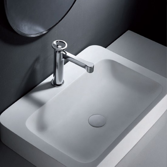 Μπαταρία Νιπτήρα Αναμεικτική Excel Fuego Black Matt 70125210 Μαύρο Ματ