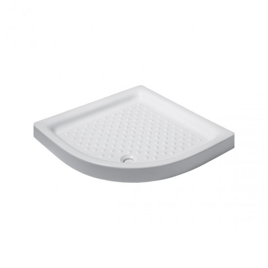 Ντουζιέρα Ημικυκλική Πορσελάνης 80x80x9 Porcelain 5 Λευκή Ντουζιέρα Ημικυκλική Πορσελάνης 80x80x9 Porcelain 5 Λευκή