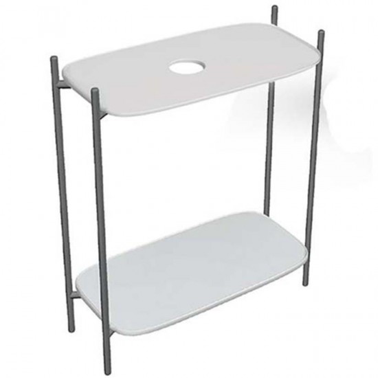 Έπιπλο Scarabeo Laila 75 / Self 27031510-NROP4141 Pearl (Λευκό Ματ) Χωρίς Νιπτήρα (Χωρίς οπή Μπαταρίας)