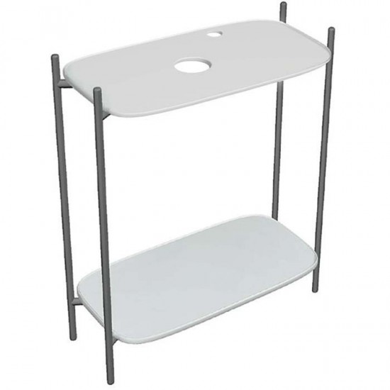 Έπιπλο Scarabeo Laila 75 / Self 27031610-NROP300300 White (Λευκό Γυαλιστερό) Χωρίς Νιπτήρα (Με οπή Μπαταρίας)