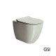 Λεκάνη Επιδαπέδια Υψηλής Πίεσης back to wall 55cm GSI 880300SC-450 Cenere Pura Swirlflush Με Αποσπώμενο Κάλυμμα Βακελίτη