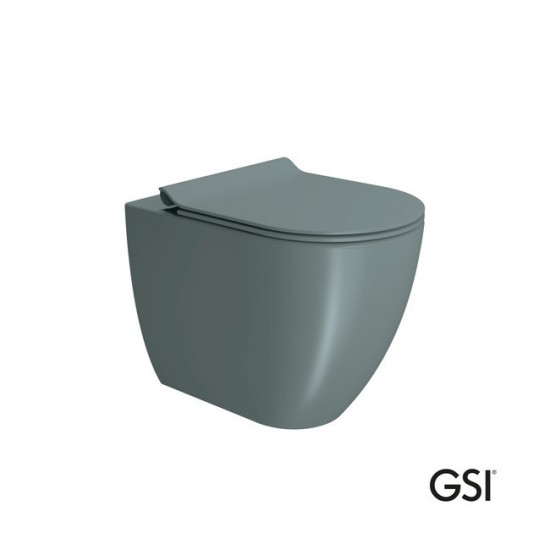 Λεκάνη Επιδαπέδια Υψηλής Πίεσης back to wall 55cm GSI 880300SC-901 Agave Pura Swirlflush Με Αποσπώμενο Κάλυμμα Βακελίτη