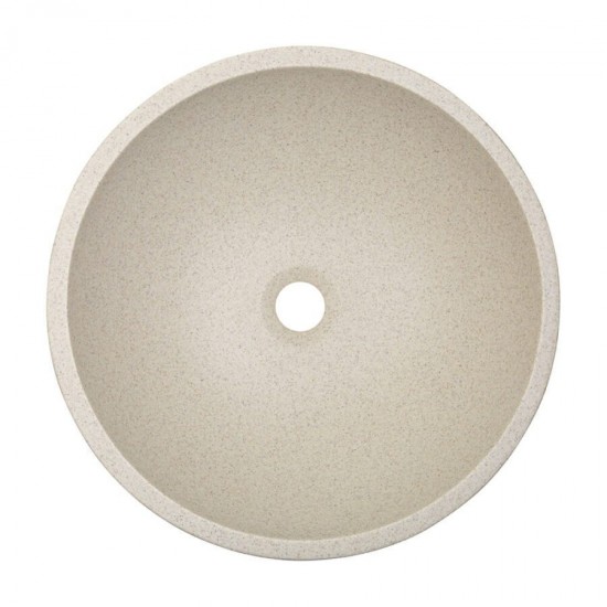 Νιπτήρας Επικαθήμενος από Γρανίτη Μπεζ Amber VGR1421T Laveo Φ41 εκ. 