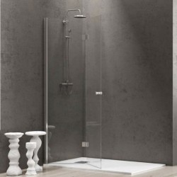 Διαχωριστικό Ντουζιέρας με Πτυσσόμενη Πόρτα 60x200cm Clear Glass Chrome Karag S 7 