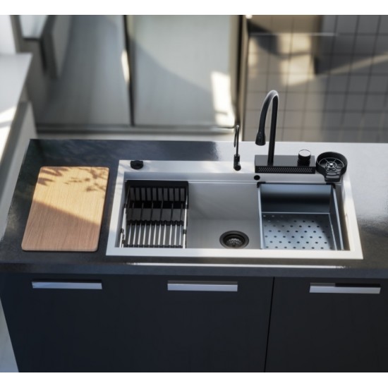 Ένθετος Νεροχύτης Quartz Multi Granite Sanitec 850 Μ79xΠ50cm Ώχρα