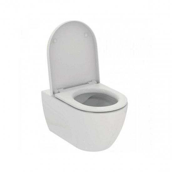 Λεκάνη Κρεμαστή Ideal Standard Elisse T569201 Rimless Λευκή Πορσελάνης 54,5 εκ. με Κάλυμμα Duroplast Slim Soft Close