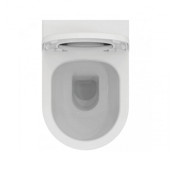 Λεκάνη Κρεμαστή Ideal Standard Elisse T569201 Rimless Λευκή Πορσελάνης 54,5 εκ. με Κάλυμμα Duroplast Slim Soft Close