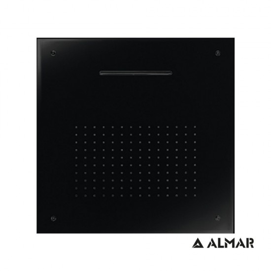 Τετράγωνη Κεφαλή Ντουζ 50x50cm Almar Square Temptation XL E044109-400 Black Matt