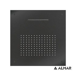 Τετράγωνη Κεφαλή Ντουζ 50x50cm Almar Square Temptation XL E044109-411 Black brushed