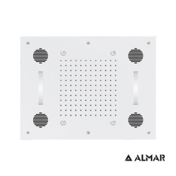 Ορθογώνια Κεφαλή Ντουζ 63x48cm Almar Sound And Color Temptation E044211-300 White Matt