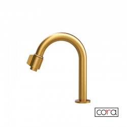 Μπαταρία Νεροχύτη Για Χρήση Φίλτου Cora 13504-201 Gold Brushed Χωρίς Ανάμιξη
