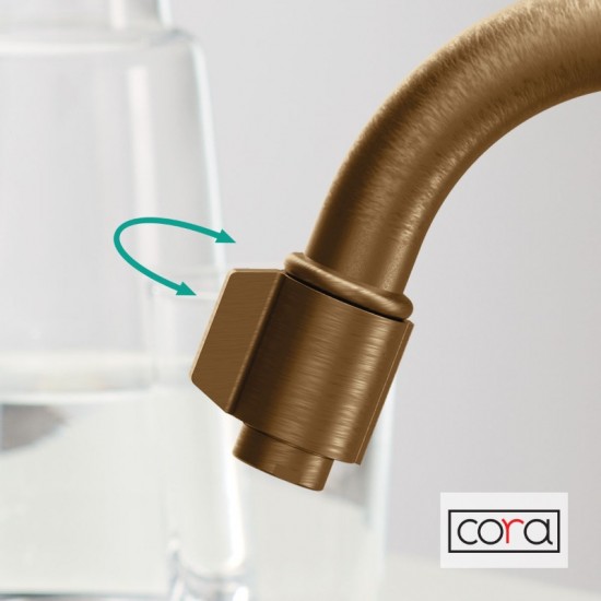 Μπαταρία Νεροχύτη Για Χρήση Φίλτου Cora 13504-221 Antique Brass Χωρίς Ανάμιξη