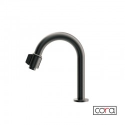 Μπαταρία Νεροχύτη Για Χρήση Φίλτου Cora 13504-410 Black Brushed Χωρίς Ανάμιξη