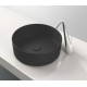 Επικαθήμενος Νιπτήρας Μπάνιου Πορσελάνης Soncera Silk 40,5Χ40,5Χ14 εκ. 210000011 Μαύρος Ματ