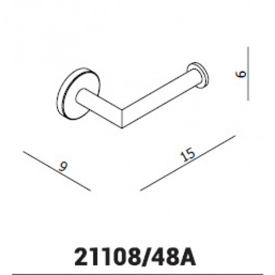 Χαρτοθήκη Ορειχάλκινη Langberger Series 108 21108-48A Chrome Χαρτοθήκη Ορειχάλκινη Langberger Series 108 21108-48A Chrome
