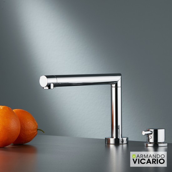 Μπαταρία Κουζίνας Πάγκου Armando Viacario 10530-100 Βυθιζόμενη Χρωμέ