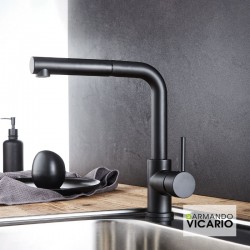 Μπαταρία κουζίνας Armando Vicario Fluo 18580-400 Black Matt
