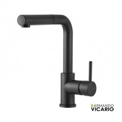 Μπαταρία κουζίνας Armando Vicario Fluo 18580-400 Black Matt Μπαταρία κουζίνας Armando Vicario Fluo 18580-400 Black Matt