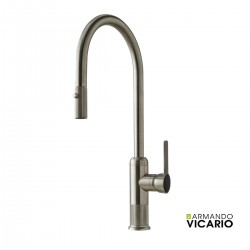 Μπαταρία Κουζίνας με ντους Armando Vicario Lumiere 400785-110 Inox Finish