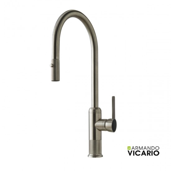 Μπαταρία Κουζίνας με ντους Armando Vicario Lumiere 400785-110 Inox Finish