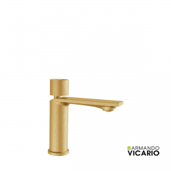 Μπαταρία Νιπτήρα Armando Vicario Halo με Βαλβίδα Click-Clack 515010-201 Brushed Gold