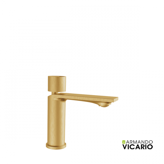 Μπαταρία Νιπτήρα Armando Vicario Halo με Βαλβίδα Click-Clack 515010-201 Brushed Gold