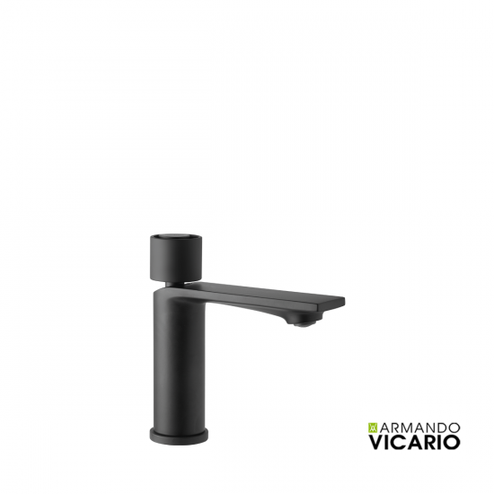 Μπαταρία Νιπτήρα Armando Vicario Halo με Βαλβίδα Click-Clack 515010-400 Black Matt