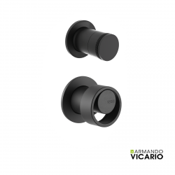 Μίκτης Εντοιχισμού και Εκτροπέας 2 Εξόδων Armando Vicario Halo Black Matt