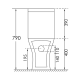 Λεκάνη Δαπέδου Rimless Πισωστόμια Excel 220000100 Slim Soft Close Λεκάνη Δαπέδου Rimless Πισωστόμια Excel 220000100 Slim Soft Close
