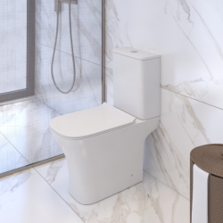 Λεκάνη Δαπέδου Blanco Ceramica Dalia Rimless 2200200 Οριζόντιας Αποχέτευσης και Κάλυμμα Duroplast Slim Soft Close