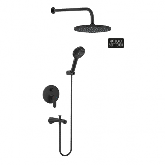 Μπαταρία Εντοιχισμού Duscheline Concealed 2 Way Prestige Icon Mat Black Pop-Up DM-2741 Μαύρο Μπαταρία Εντοιχισμού Duscheline Concealed 2 Way Prestige Icon Mat Black Pop-Up DM-2741 Μαύρο