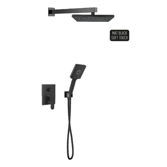 Μπαταρία Εντοιχισμού Duscheline Concealed 2 Way Prestige Pera Mat Black DM-2743 Μαύρο Μπαταρία Εντοιχισμού Duscheline Concealed 2 Way Prestige Pera Mat Black DM-2743 Μαύρο
