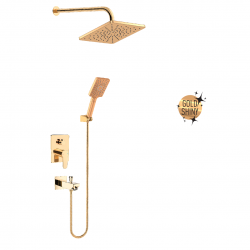 Μπαταρία Εντοιχισμού Duscheline Concealed 2 Way Prestige Pera Imperia Gold Pop-Up DM-2749 Χρυσό