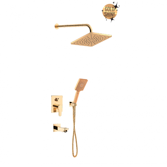 Μπαταρία Εντοιχισμού Duscheline Concealed 3 Way Prestige Pera Imperia Gold DM-2777 Χρυσό Μπαταρία Εντοιχισμού Duscheline Concealed 3 Way Prestige Pera Imperia Gold DM-2777 Χρυσό