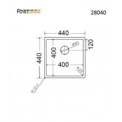 Νεροχύτης Υποκαθήμενος Apell Scuadro 28040-110 44x44 Inox Σατινέ